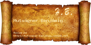 Hutvágner Benjámin névjegykártya