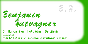benjamin hutvagner business card