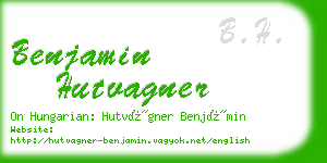 benjamin hutvagner business card
